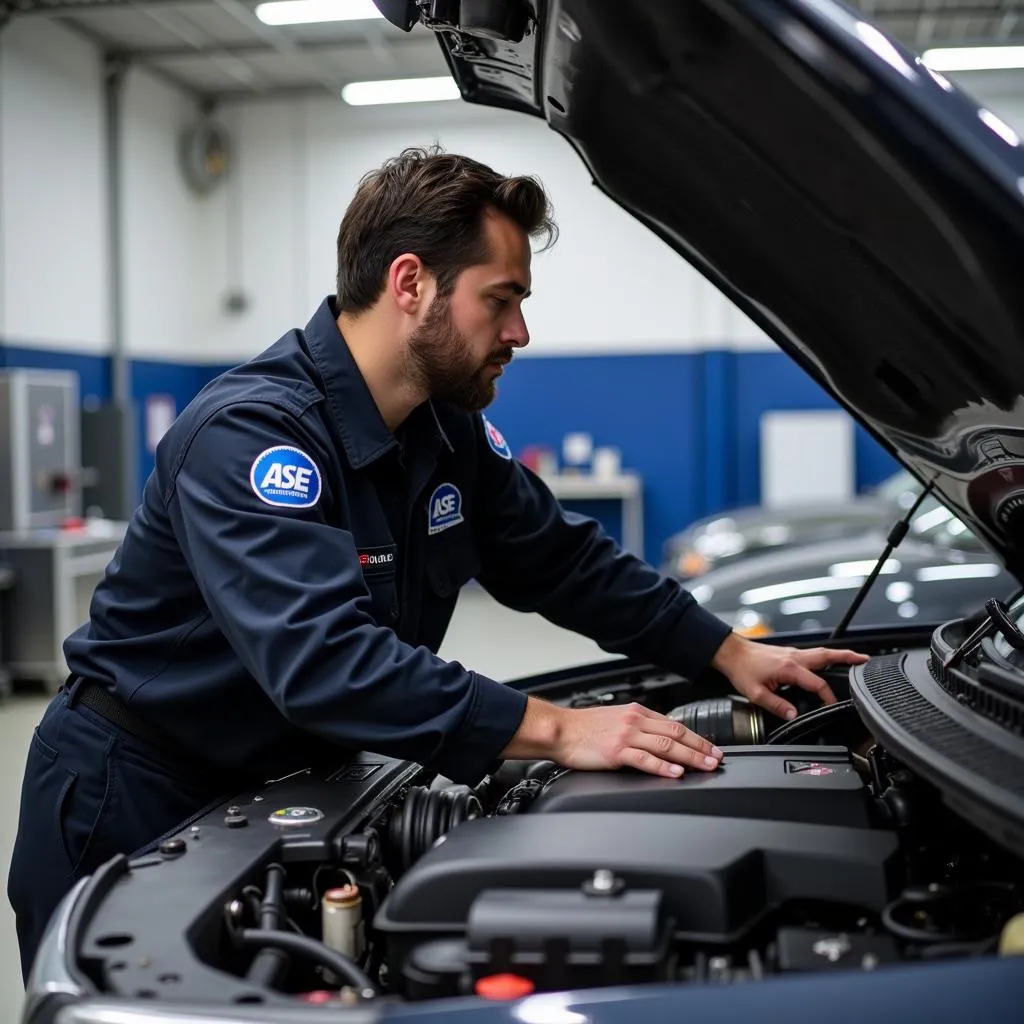 ASE Certified Mechanic at Work