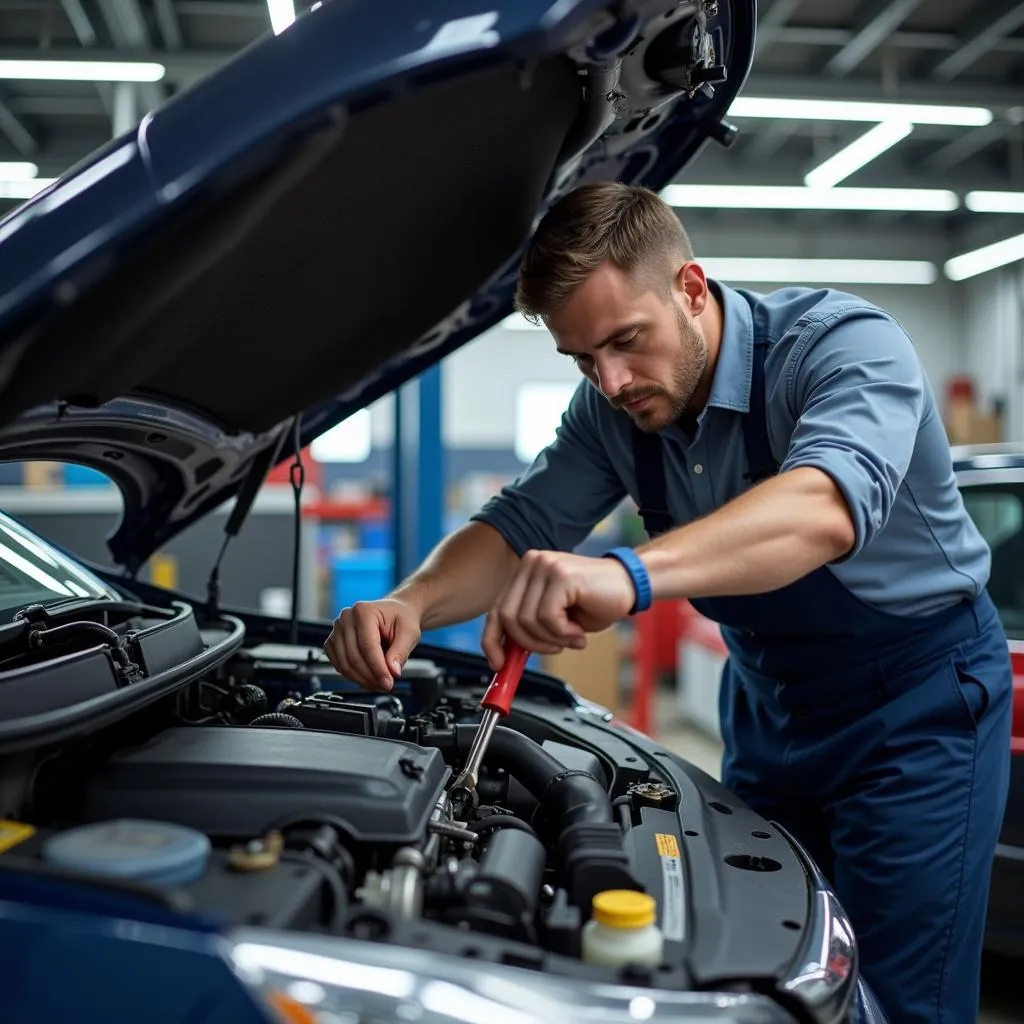 ASE Certified Mechanic at Work