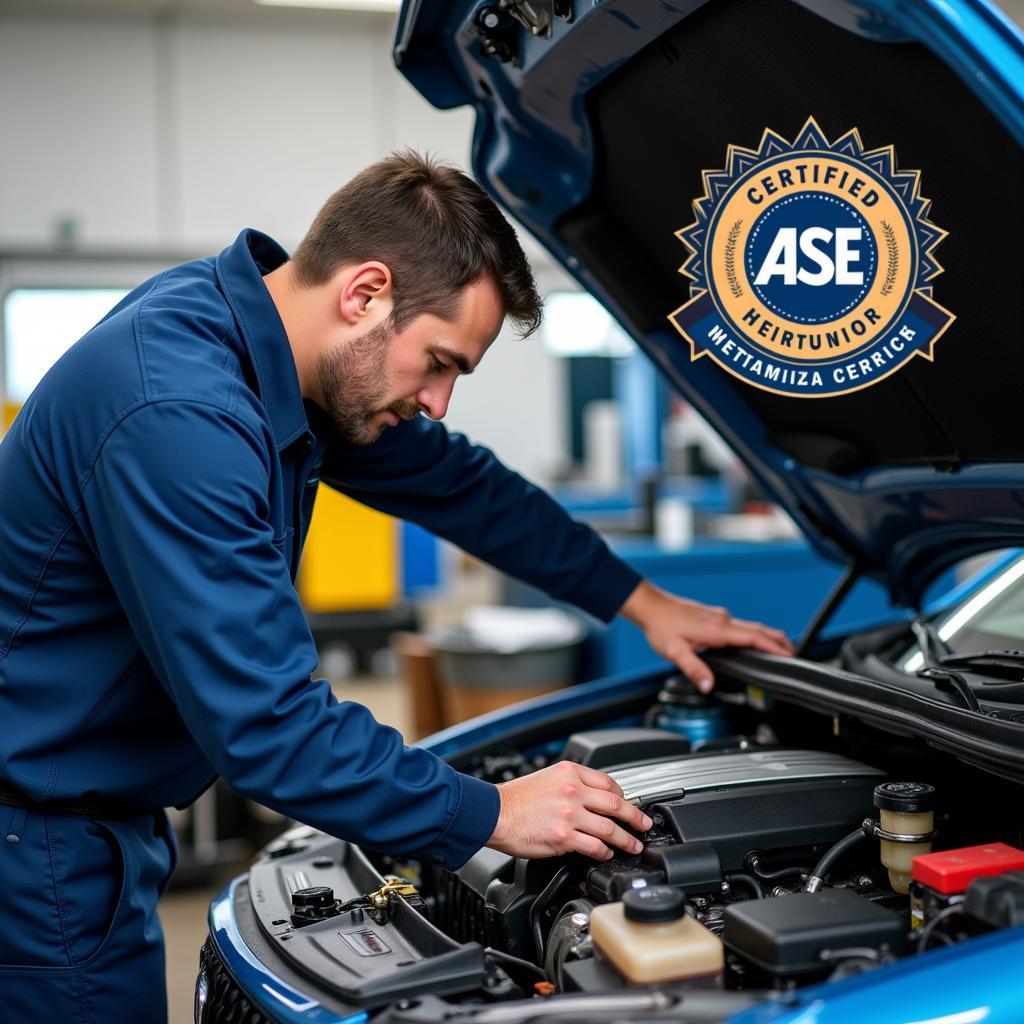 ASE-Certified Mechanic at Work