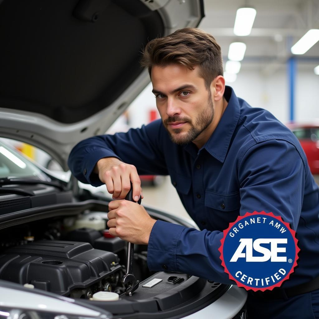 ASE Certified Mechanic at Work