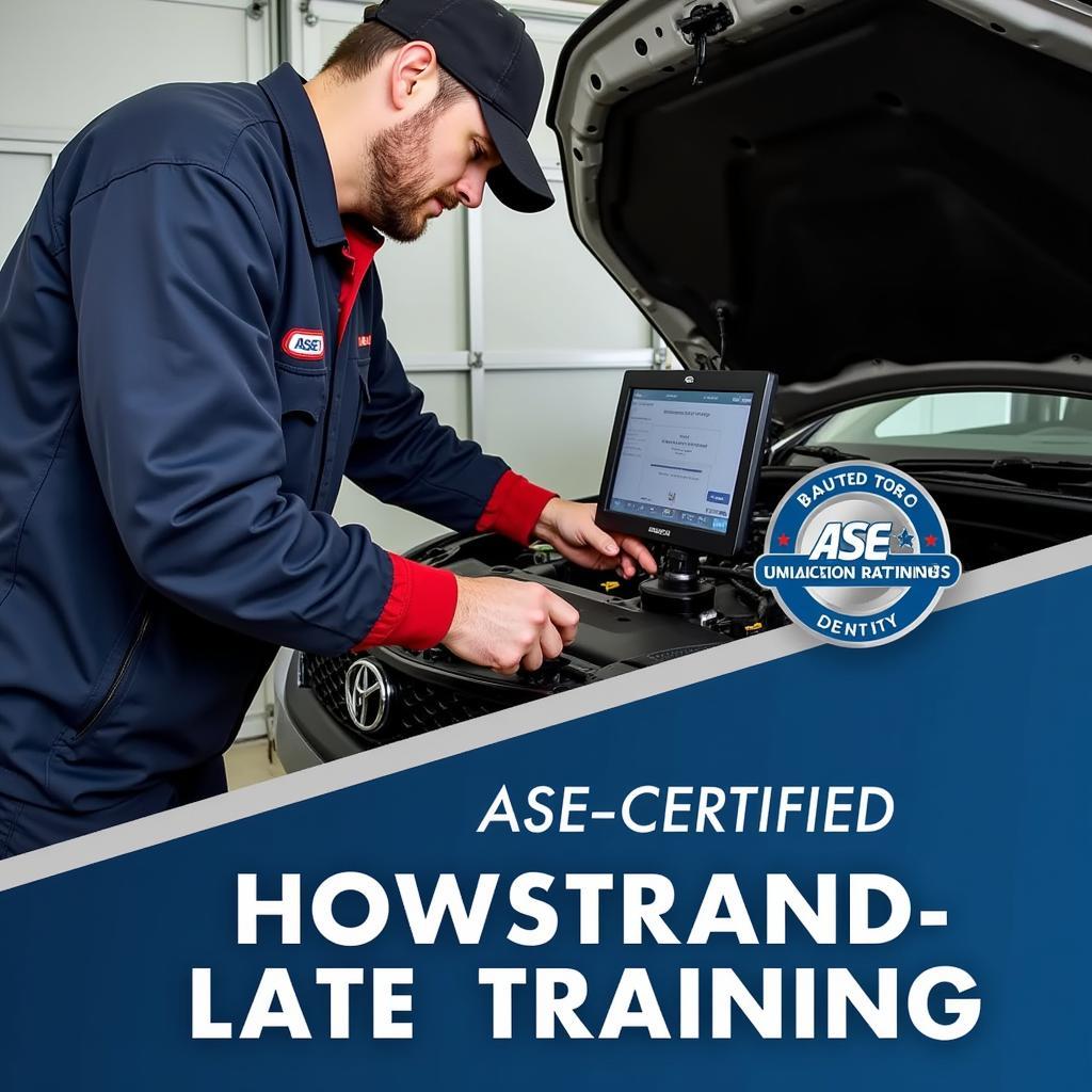 ASE Certified Mechanic Working on Car