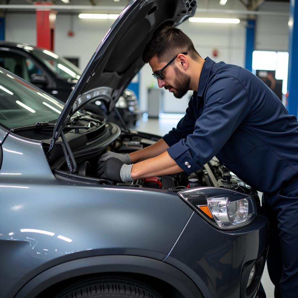 ASE Certified Mechanic Working on a Car in Clearwater, FL