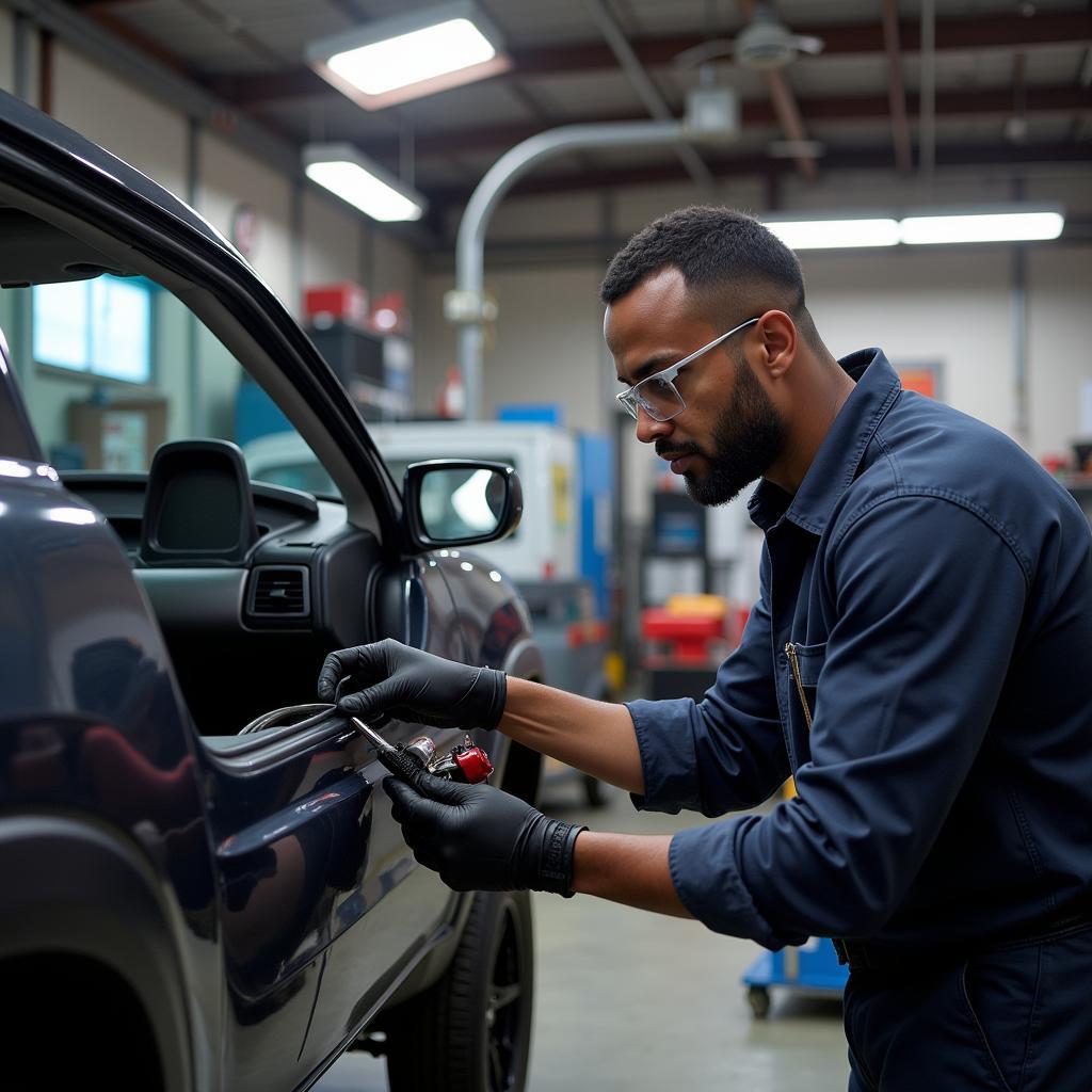 ASE Certified Mechanic Working on a Car in Oakland 94621