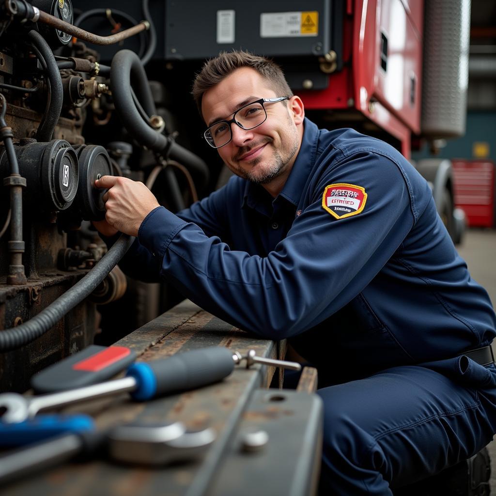 ASE Certified Mechanic at Work