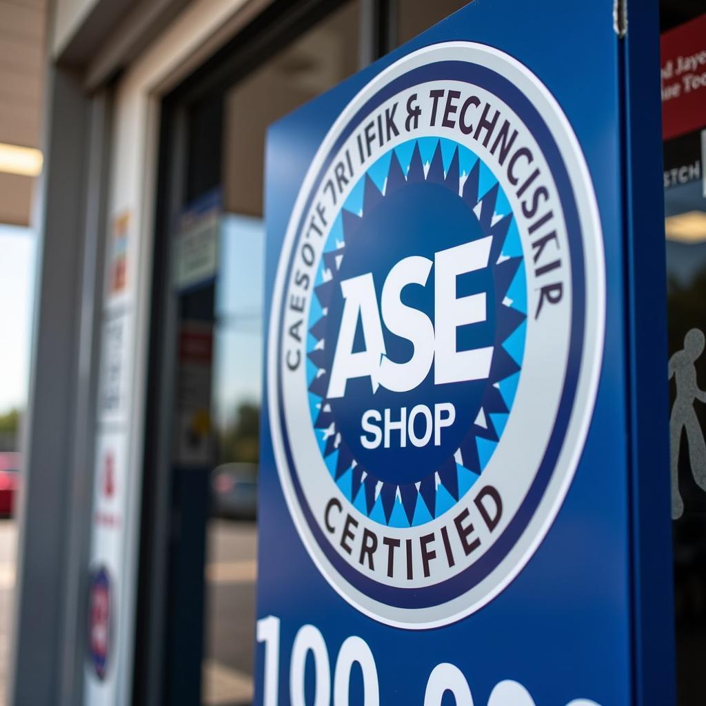 ASE Certified Shop Sign