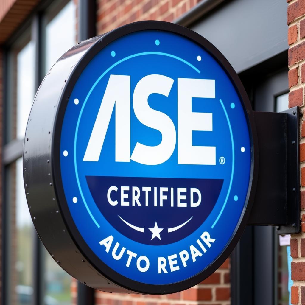 ASE Certified Shop Sign