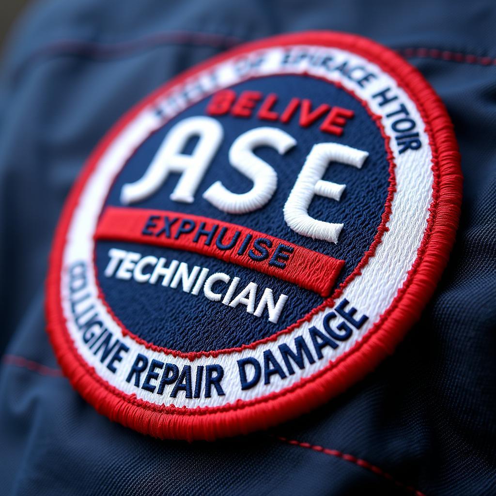 ASE Certified Technician Patch Close Up