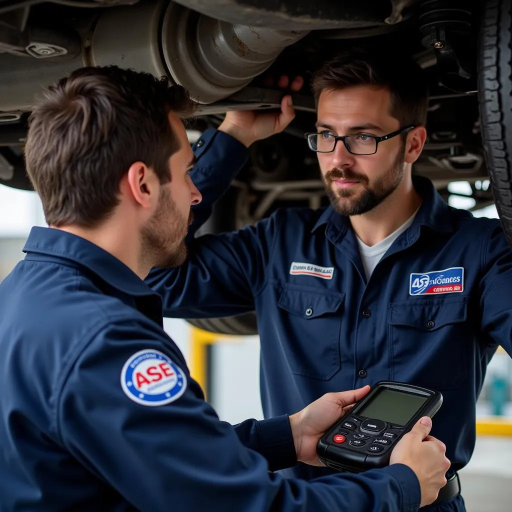 ASE Certified Technician at Work