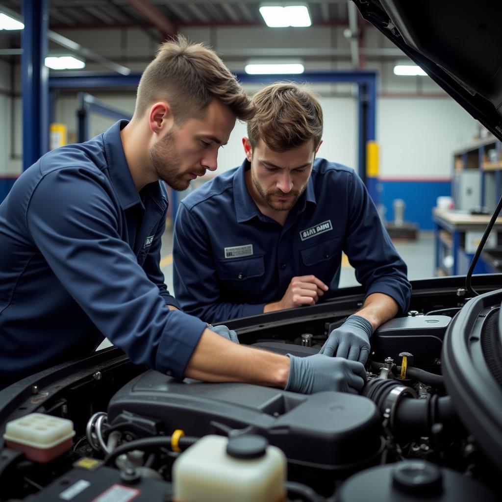 ASE Certified Technician at Work