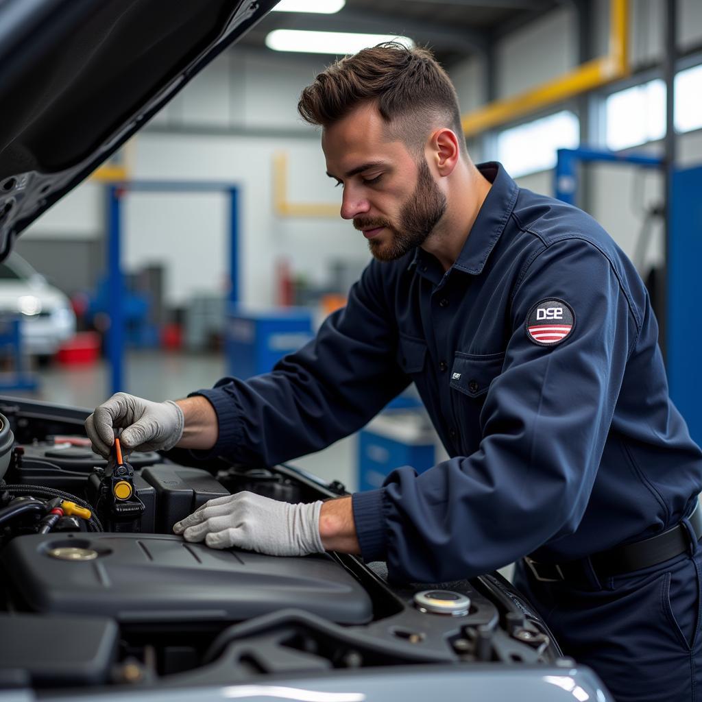 ASE Certified Technician at Work