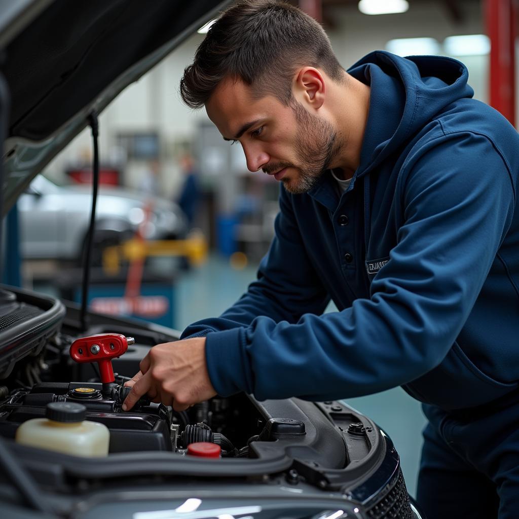 ASE Certified Technician at Work