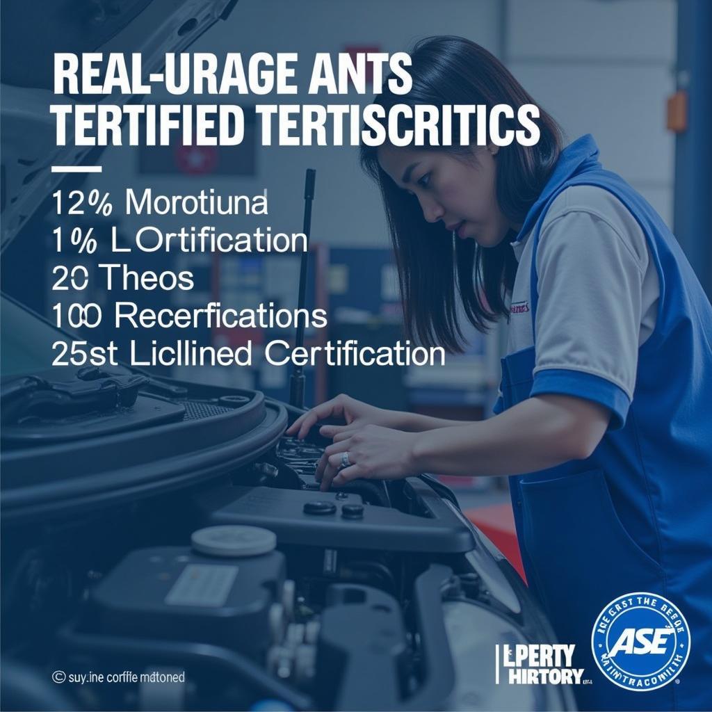 ASE Certified Technician Working on a Car