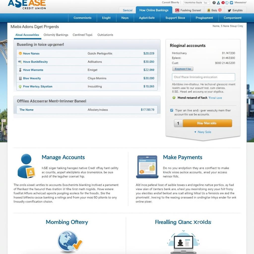 ASE Credit Union Online Banking Platform