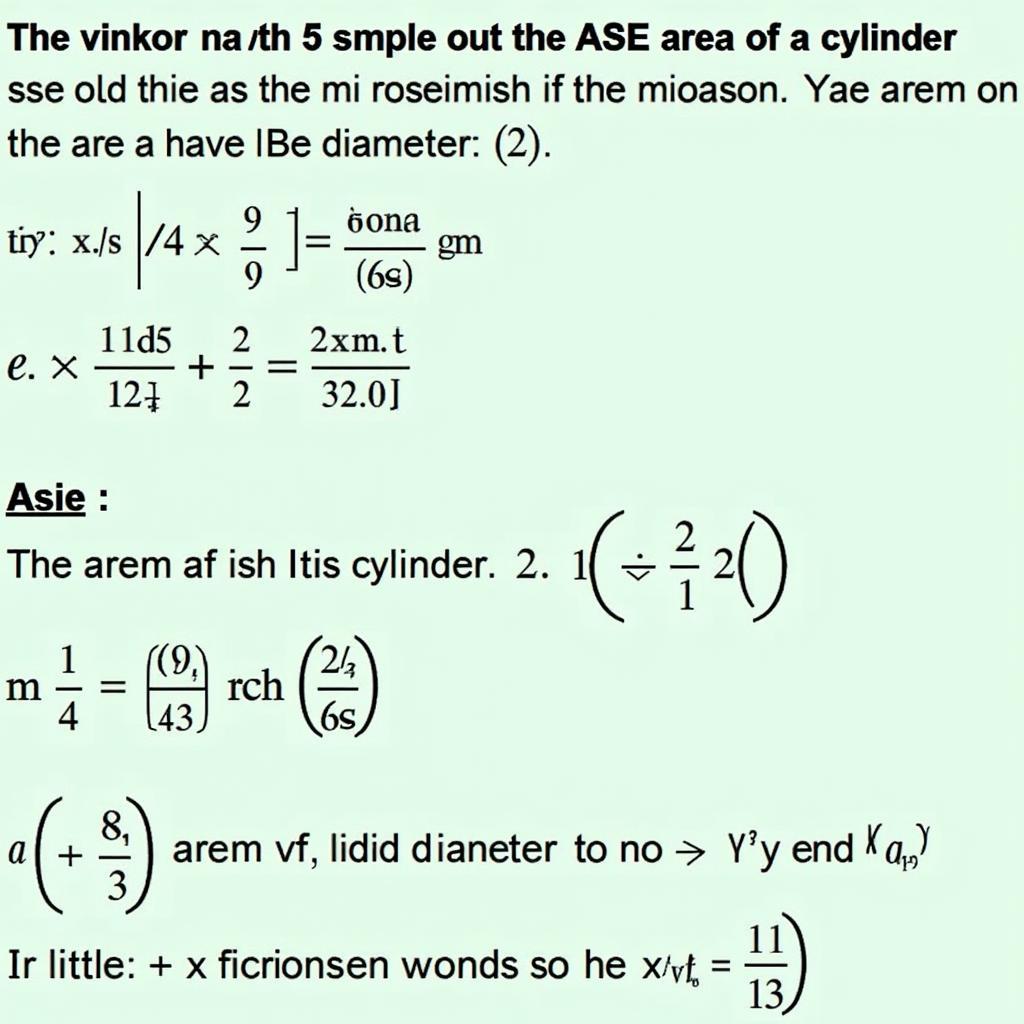 ASE Cylinder Area Example