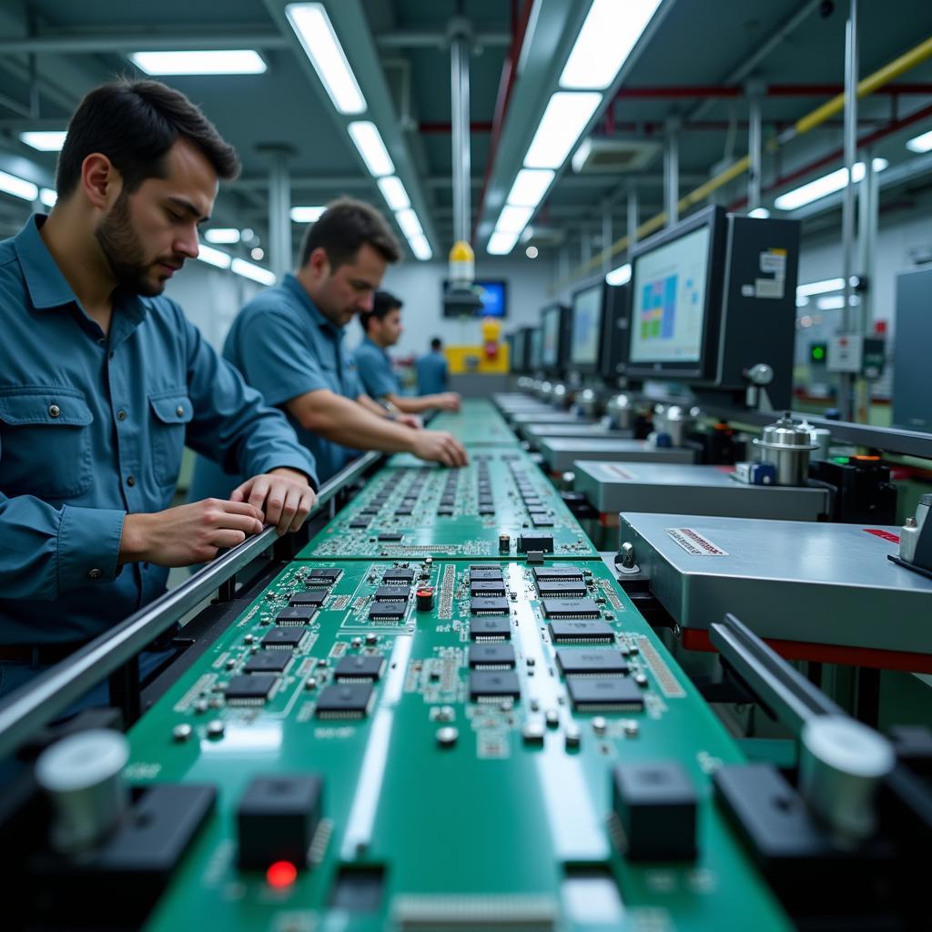 Advanced SMT assembly line at ASE Electronics