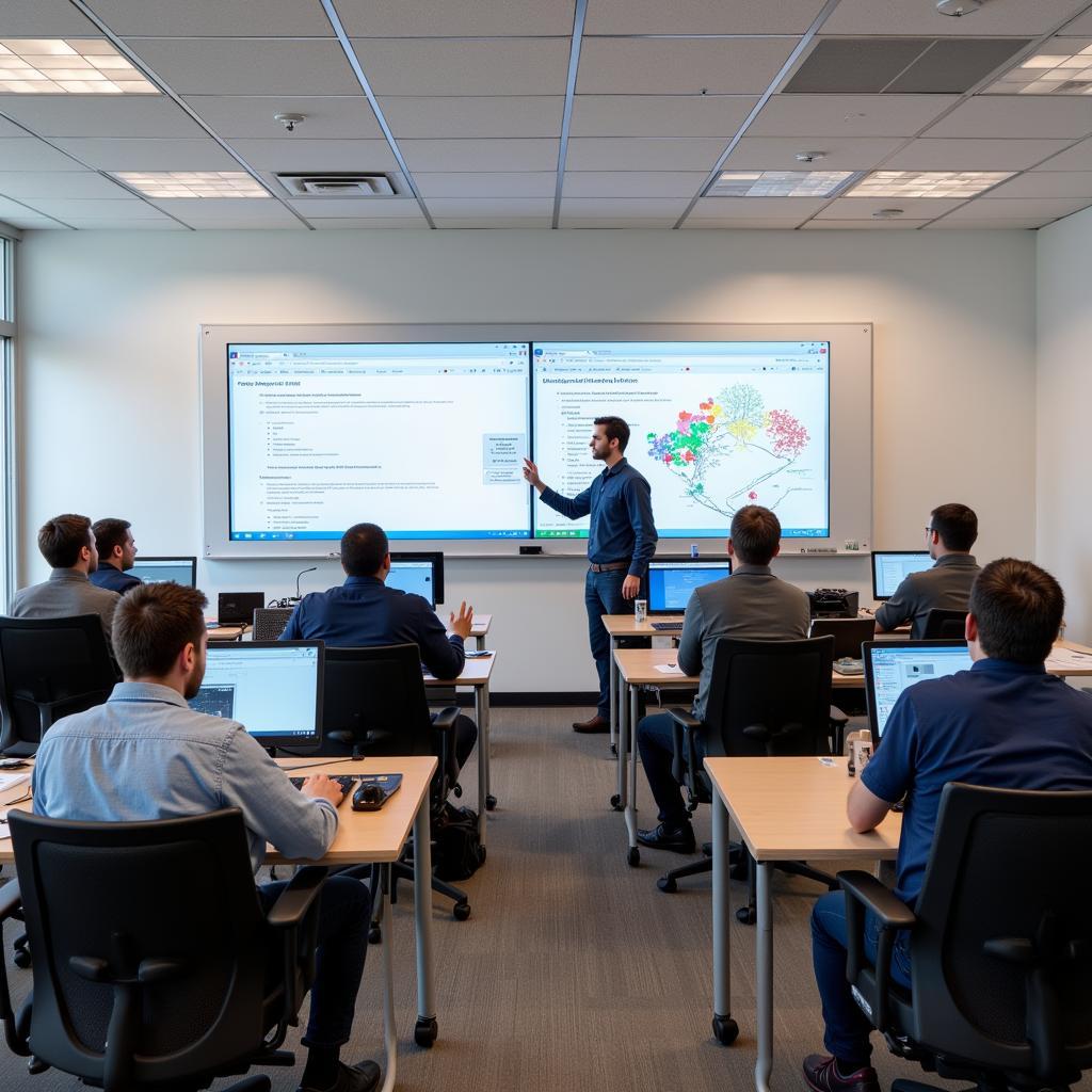 Modern Classroom at ASE Engineering Academy with Students and Instructor