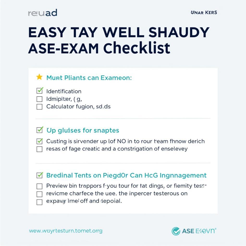 ASE Exam Day Checklist