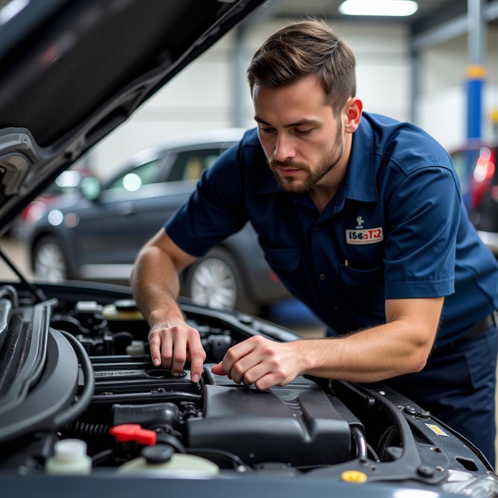 ASE F1 Certified Technician at Work