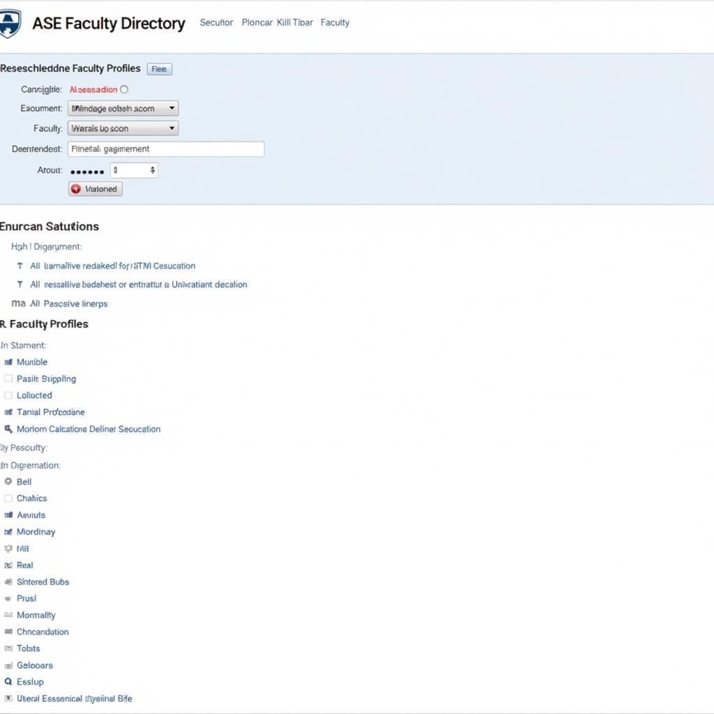 ASE Faculty Directory Online