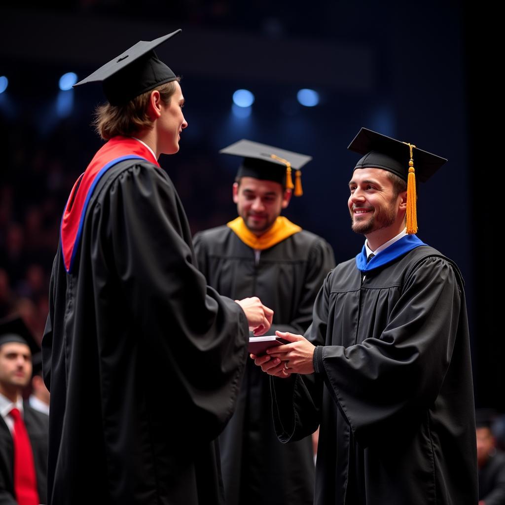 ASE Graduate Receiving Diploma