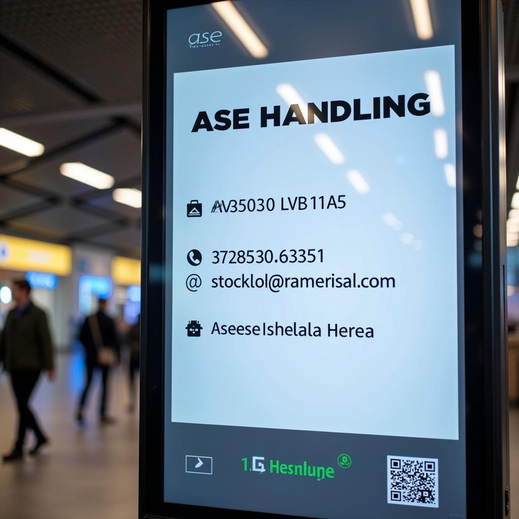  Contact information for ASE Handling at Stockholm Arlanda Airport