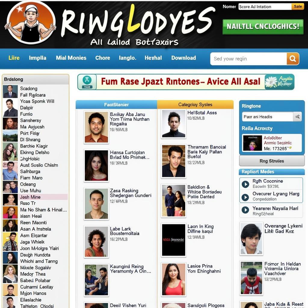 A website offering ase kase bolayache ringtone downloads