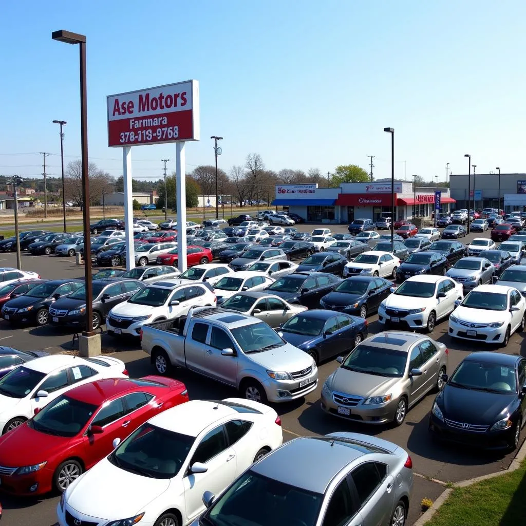 Used car lot at Ase Motors