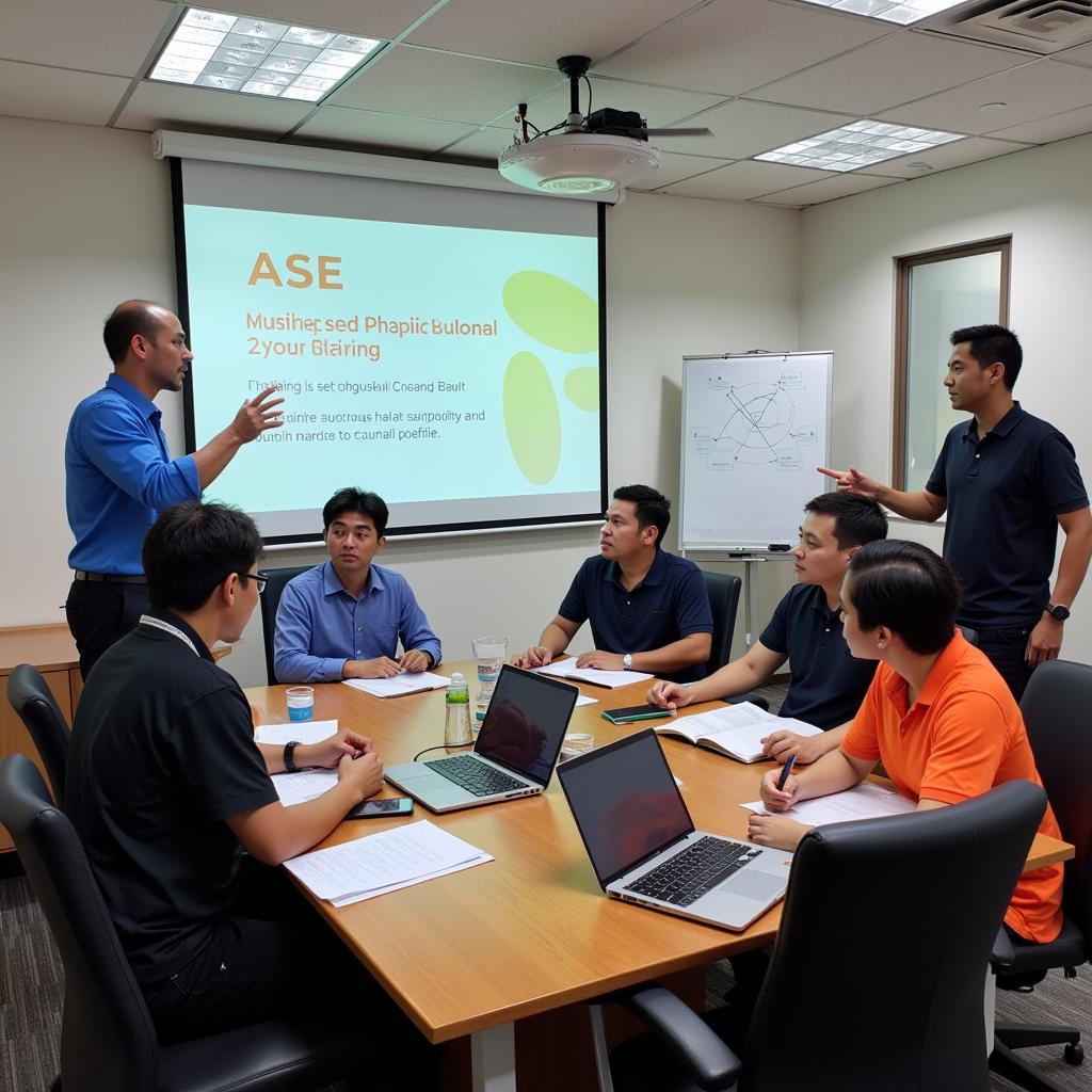 ASE Penang Plant 1 employees at a training session