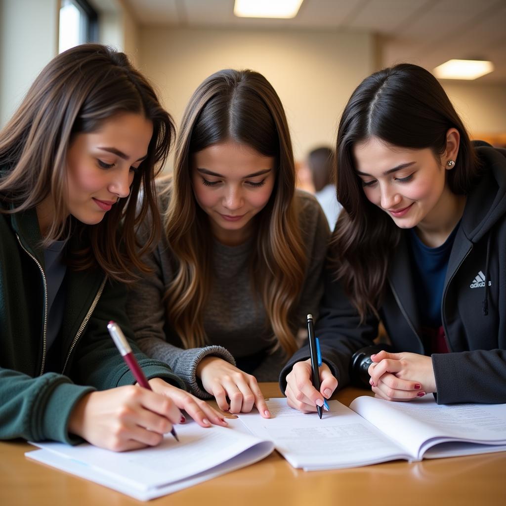 Students Working on ASE Scholarship Applications