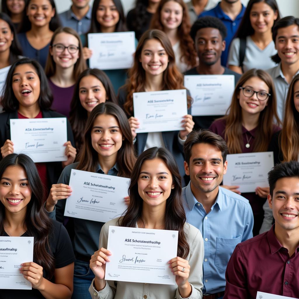 ASE Scholarship Recipients Celebrating Their Achievements