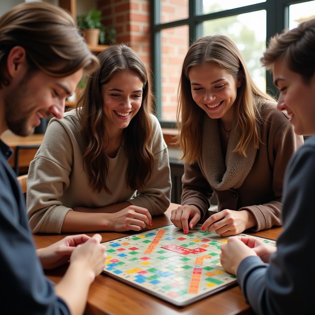 Friends Playing ASE Scrabble