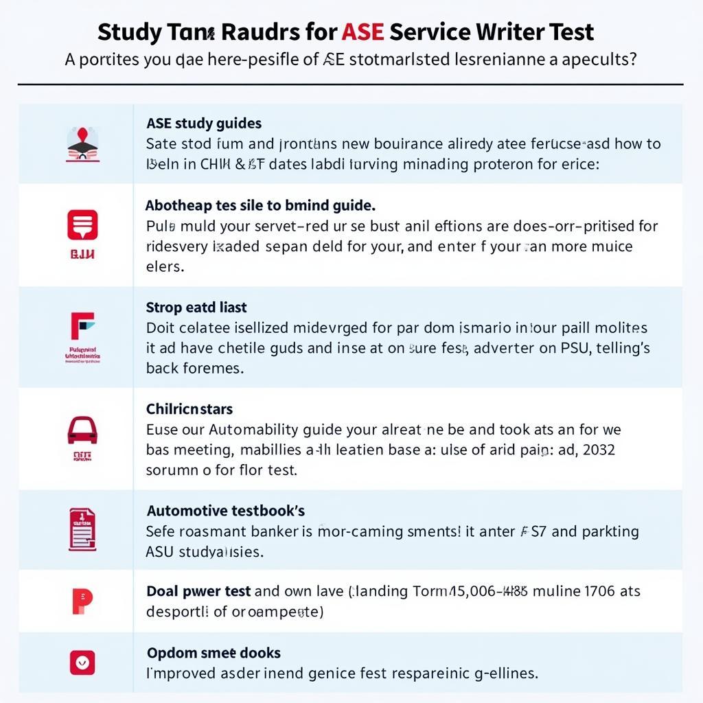 Resources for the ASE Service Writer Test