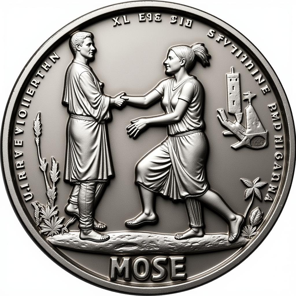 A close-up of an ASE silver coin featuring a traditional cultural motif, symbolizing the rich heritage of the region.