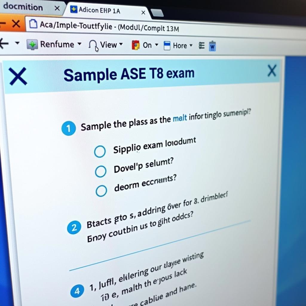 Sample ASE T8 Exam Questions