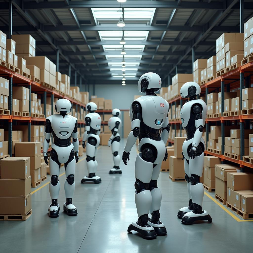 Ase T800 robots working in a warehouse