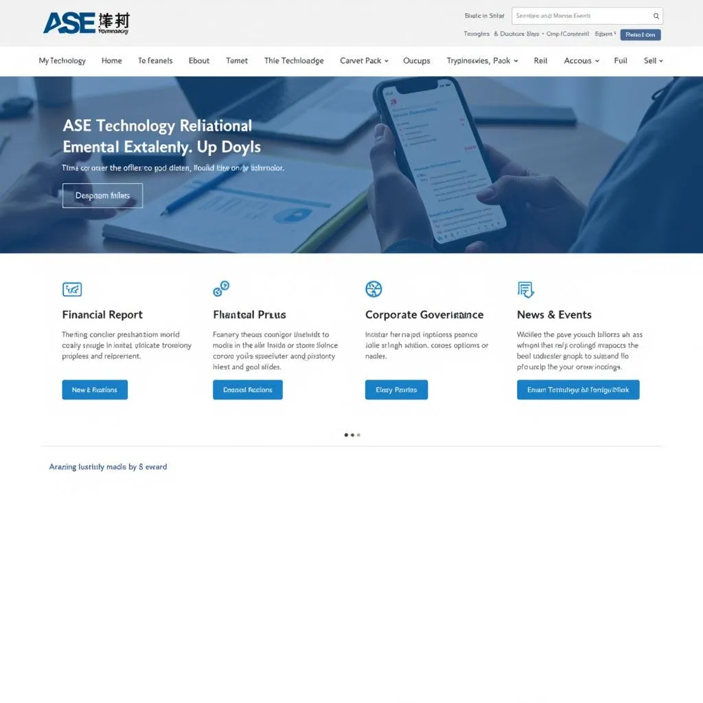 ASE Technology's investor relations section on their website