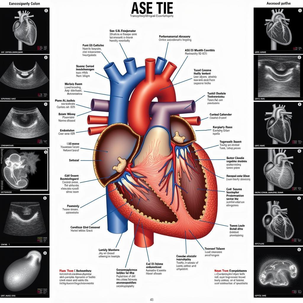 ASE TEE Poster Showing Heart Anatomy