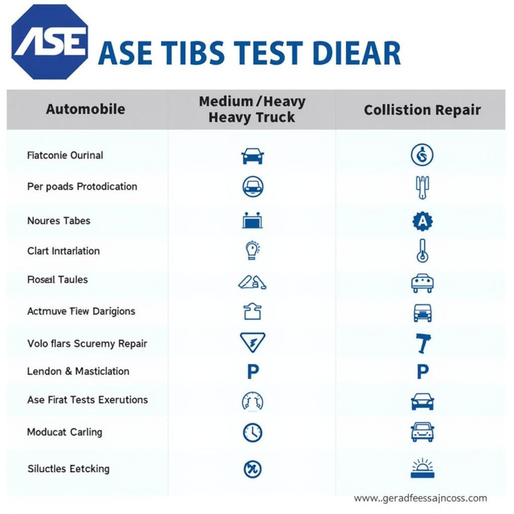 Different ASE Test Categories