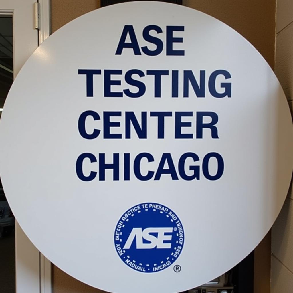 ASE Testing Center Chicago Sign