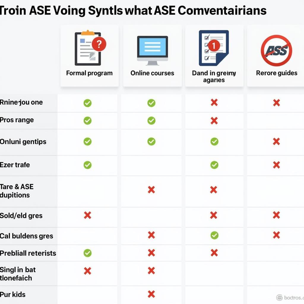 ASE Training Options and Costs