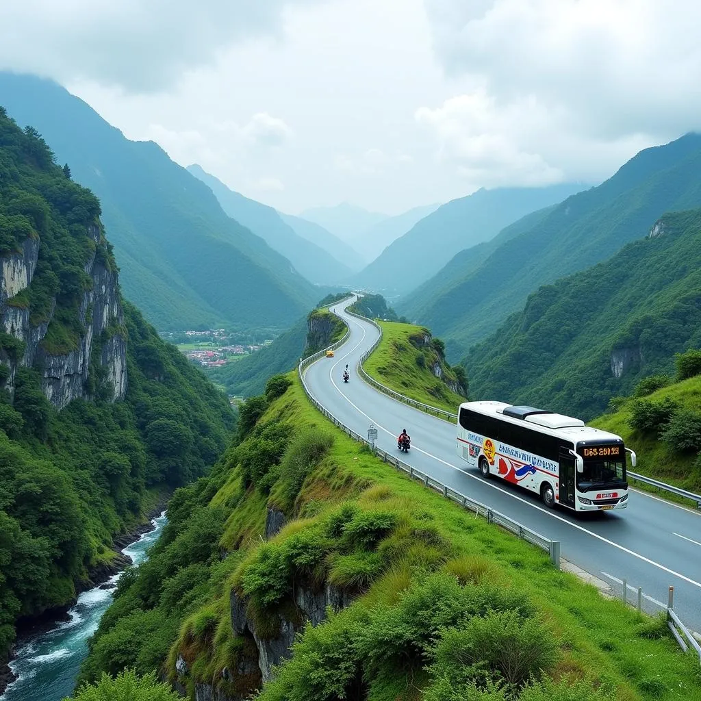 ASEAN Transit Bus on the Road