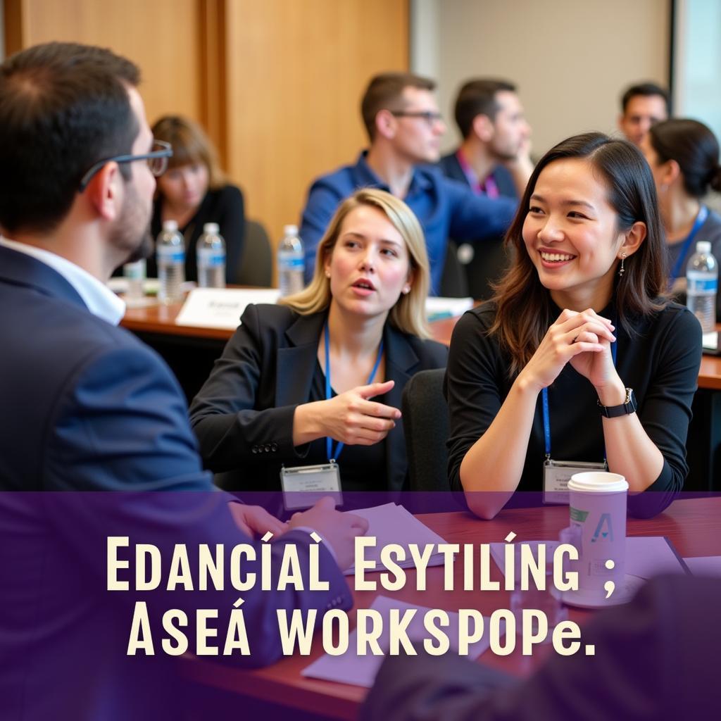 ASE workshop attendees actively participating in a financial education session