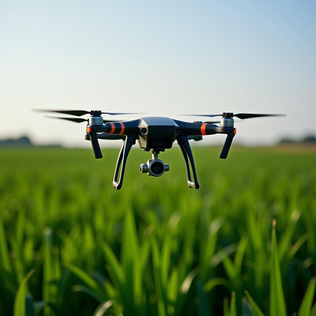 Drone monitoring crops in ASEA field