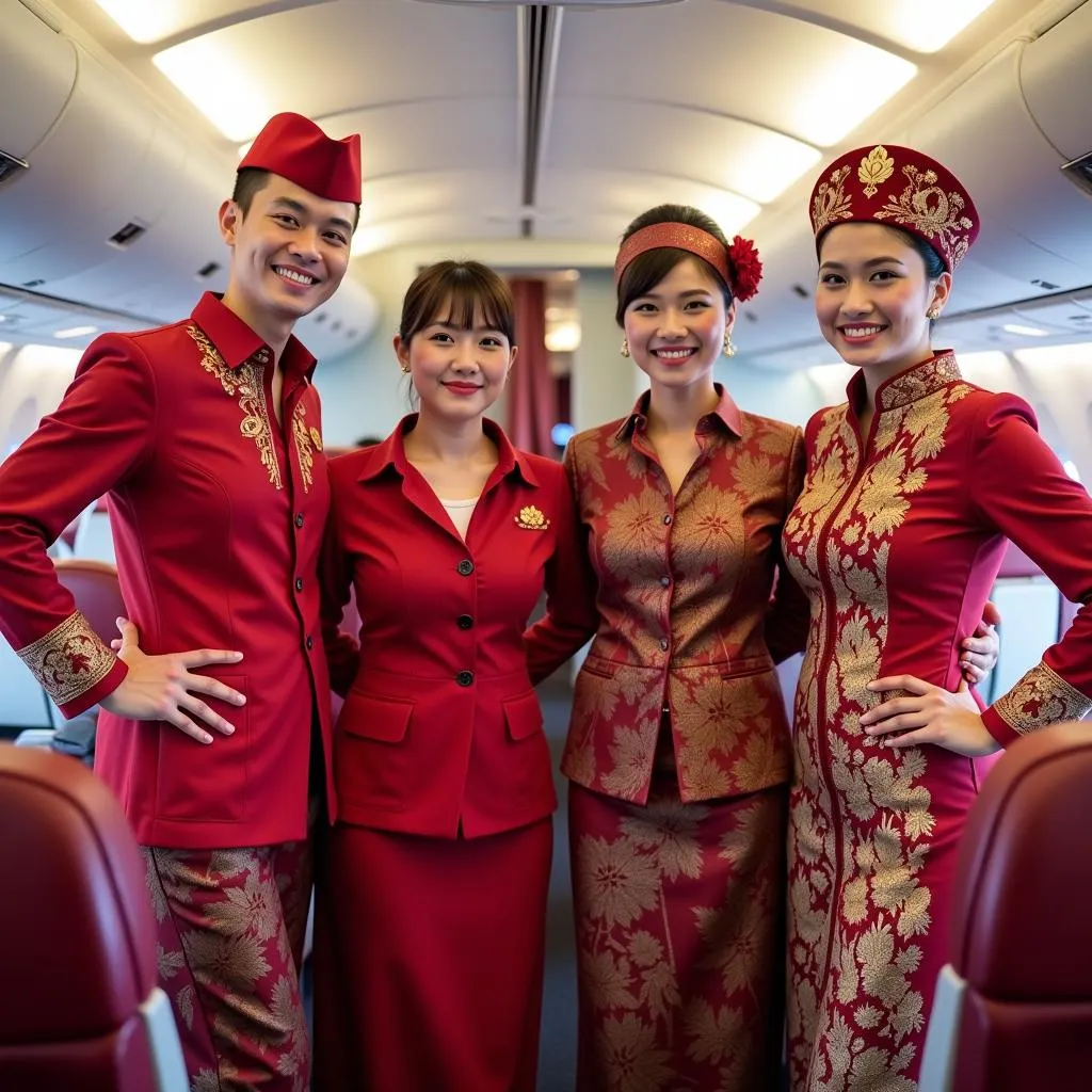 ASEA Airline Cabin Crew in Traditional Attire