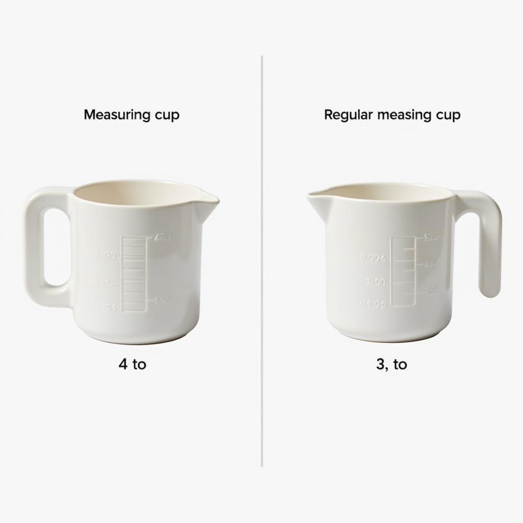 Comparing asea measuring cup and regular measuring cup