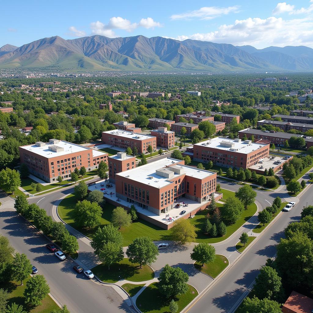 Aerial view of Asea Millrock Drive SLC