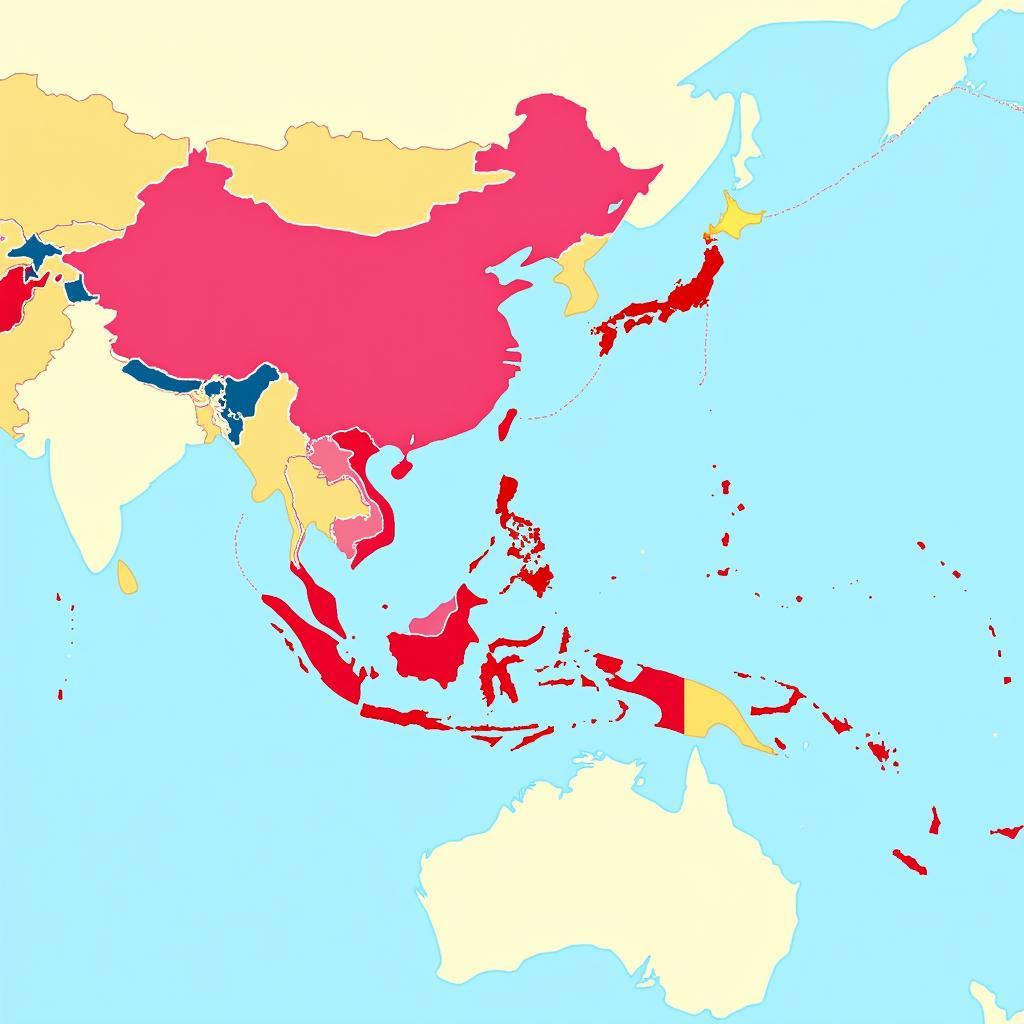 Map of ASEAN 10+6 Countries