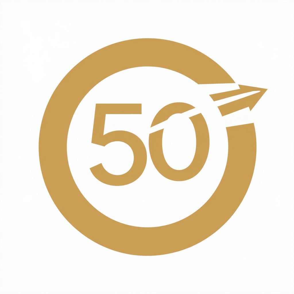 ASEAN 50 Logo: Circle and Number 50