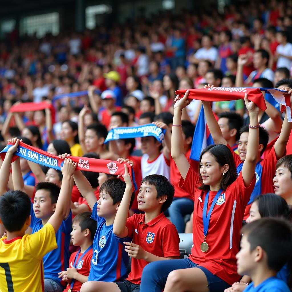 Passionate Fans at ASEAN 8 Soccer Match