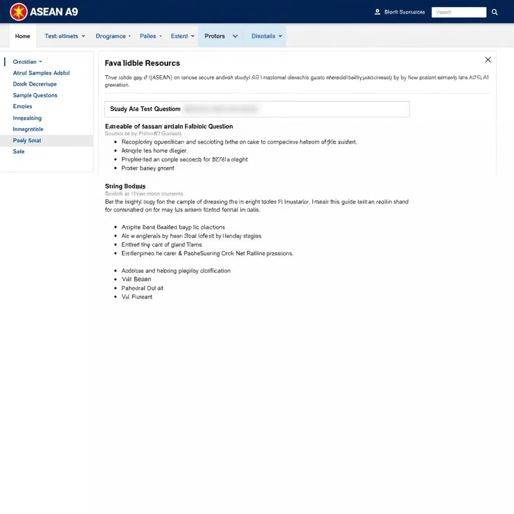 ASEAN A9 Test Preparation Resources